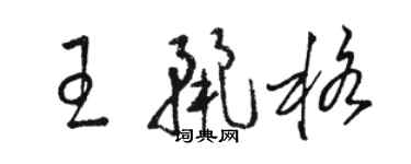 骆恒光王丽格草书个性签名怎么写