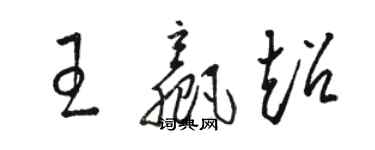 骆恒光王赢超草书个性签名怎么写