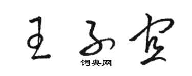 骆恒光王子宜草书个性签名怎么写