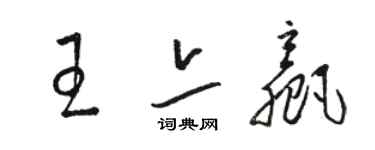 骆恒光王亦赢草书个性签名怎么写
