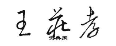 骆恒光王庄孝草书个性签名怎么写