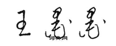 骆恒光王墨墨草书个性签名怎么写