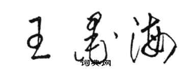 骆恒光王墨海草书个性签名怎么写