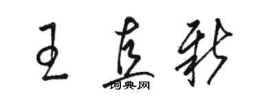 骆恒光王直新草书个性签名怎么写