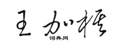 骆恒光王加棋草书个性签名怎么写
