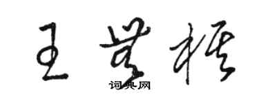 骆恒光王无棋草书个性签名怎么写