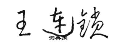 骆恒光王连锁草书个性签名怎么写