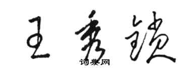 骆恒光王秀锁草书个性签名怎么写