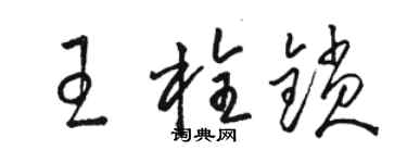 骆恒光王栓锁草书个性签名怎么写