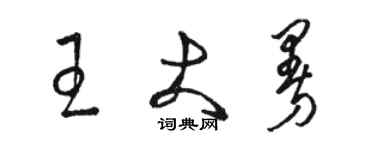 骆恒光王大曼草书个性签名怎么写