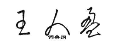 骆恒光王人盈草书个性签名怎么写