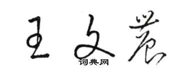 骆恒光王文农草书个性签名怎么写