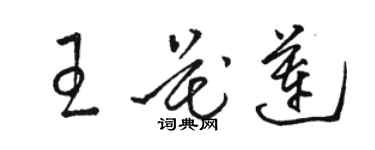 骆恒光王花莲草书个性签名怎么写