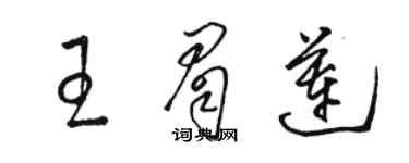 骆恒光王眉莲草书个性签名怎么写