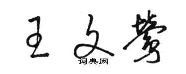 骆恒光王文莺草书个性签名怎么写