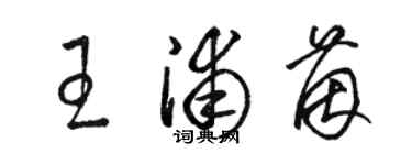骆恒光王浦茵草书个性签名怎么写