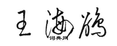 骆恒光王海鹃草书个性签名怎么写