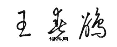 骆恒光王春鹃草书个性签名怎么写
