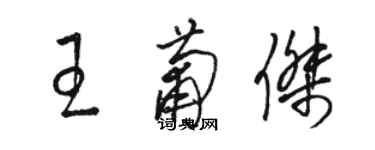 骆恒光王葡杰草书个性签名怎么写