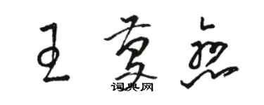 骆恒光王庆恋草书个性签名怎么写