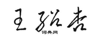 骆恒光王绍杏草书个性签名怎么写