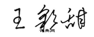 骆恒光王彩甜草书个性签名怎么写