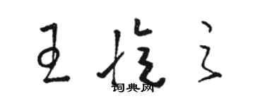 骆恒光王忆之草书个性签名怎么写