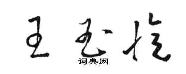 骆恒光王玉忆草书个性签名怎么写