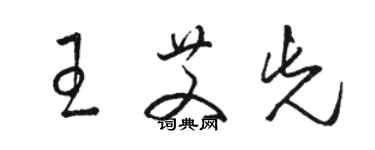 骆恒光王艾先草书个性签名怎么写