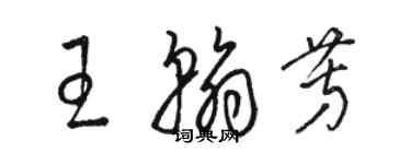 骆恒光王翰芳草书个性签名怎么写