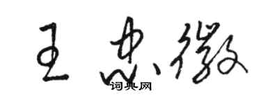 骆恒光王忠徽草书个性签名怎么写