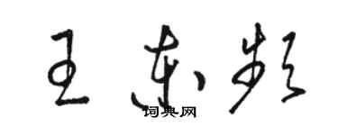 骆恒光王东频草书个性签名怎么写