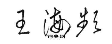 骆恒光王海频草书个性签名怎么写
