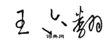 骆恒光王六翻草书个性签名怎么写
