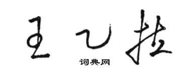 骆恒光王乙拉草书个性签名怎么写