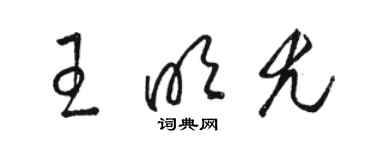 骆恒光王明尤草书个性签名怎么写