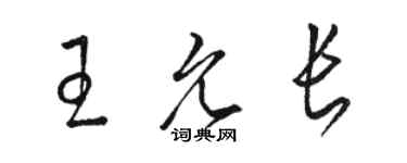 骆恒光王允长草书个性签名怎么写