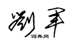 朱锡荣刘军草书个性签名怎么写