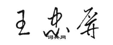 骆恒光王忠屏草书个性签名怎么写