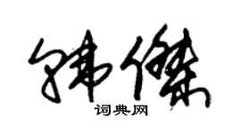 朱锡荣韩杰草书个性签名怎么写