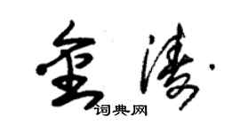 朱锡荣金涛草书个性签名怎么写
