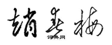 骆恒光赵春梅草书个性签名怎么写