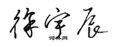 骆恒光徐宇辰草书个性签名怎么写