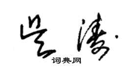 朱锡荣吴涛草书个性签名怎么写