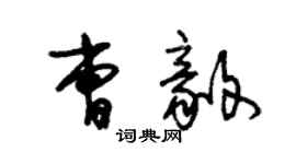 朱锡荣曹毅草书个性签名怎么写
