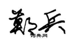 朱锡荣郑兵草书个性签名怎么写