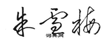 骆恒光朱雪梅草书个性签名怎么写
