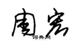 朱锡荣周宏草书个性签名怎么写