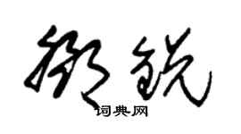 朱锡荣邓锐草书个性签名怎么写