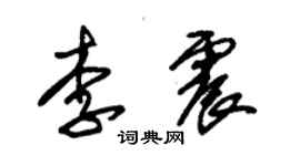 朱锡荣李震草书个性签名怎么写
